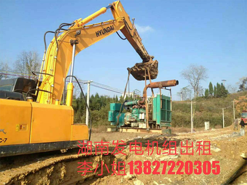 湖南客户工地发电机租赁现场