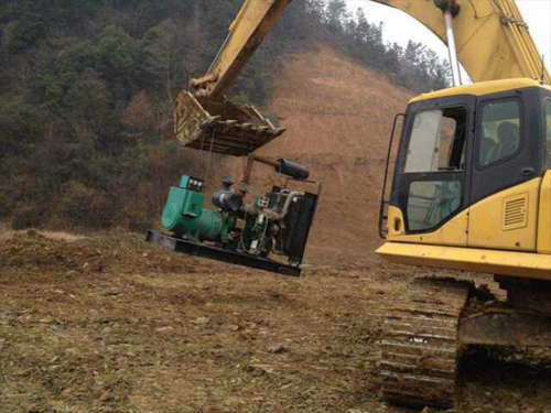 发电机组出租工地现场